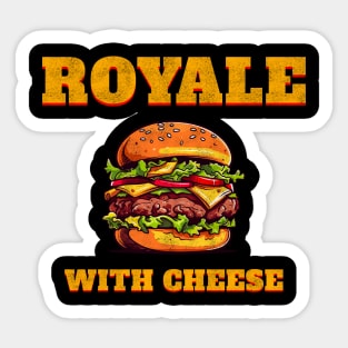 Royale With Cheese Retro Burger Sticker
